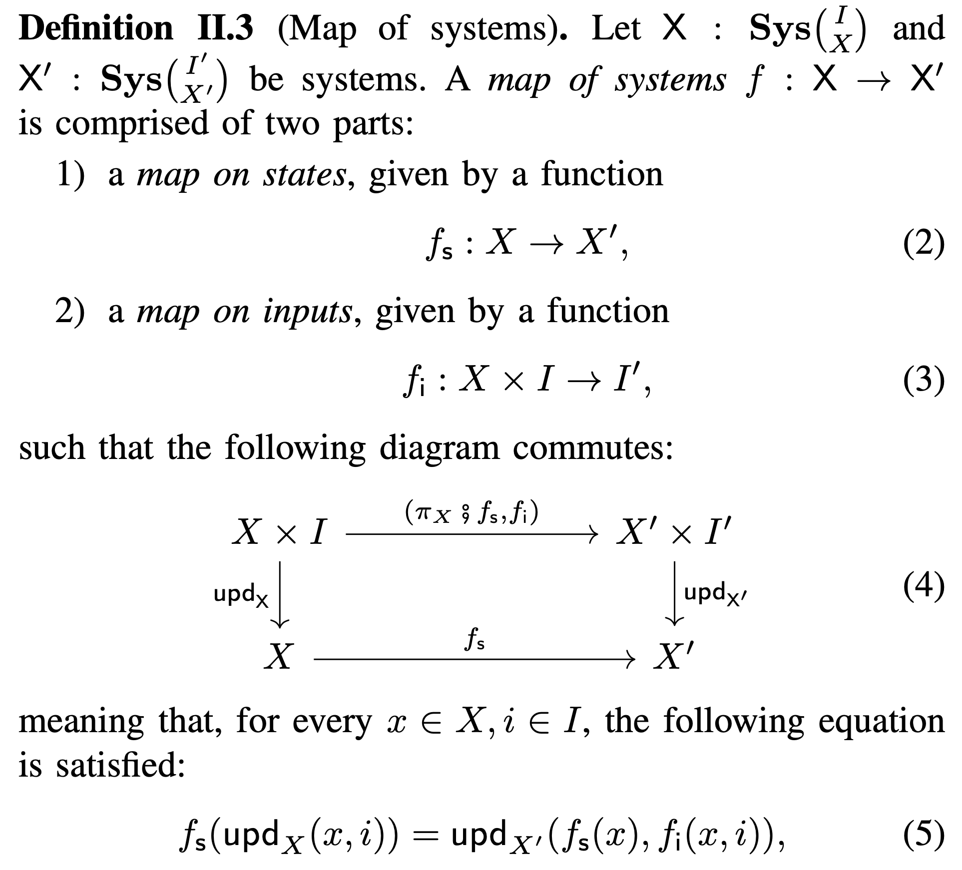 Maps of systems